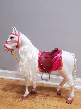 20" Our Generation Tennessee Walking Horse White with brush-able hair